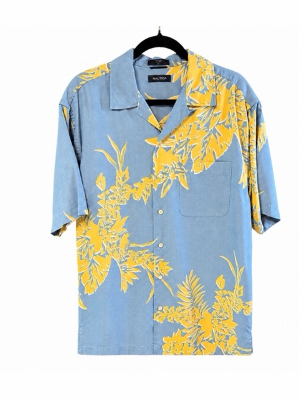 Nautica Silk Tropical Floral Button Down Shirt